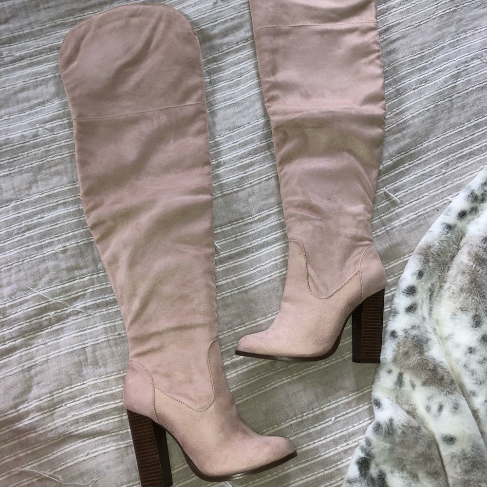 Blush Knee High Boots